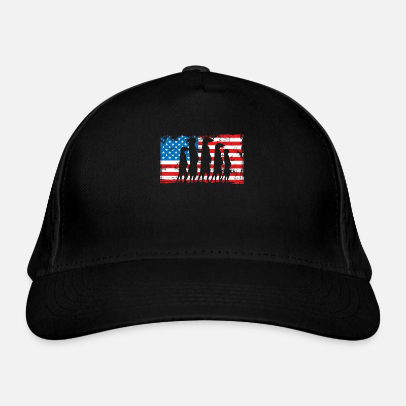 Suricates sur le drapeau américain Casquette classique bio