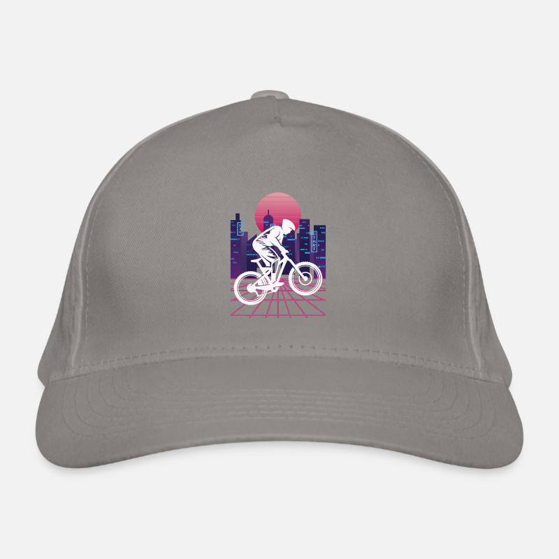 Vaporwave Synthwave Skyline Downhill Bio-Baseballkappe