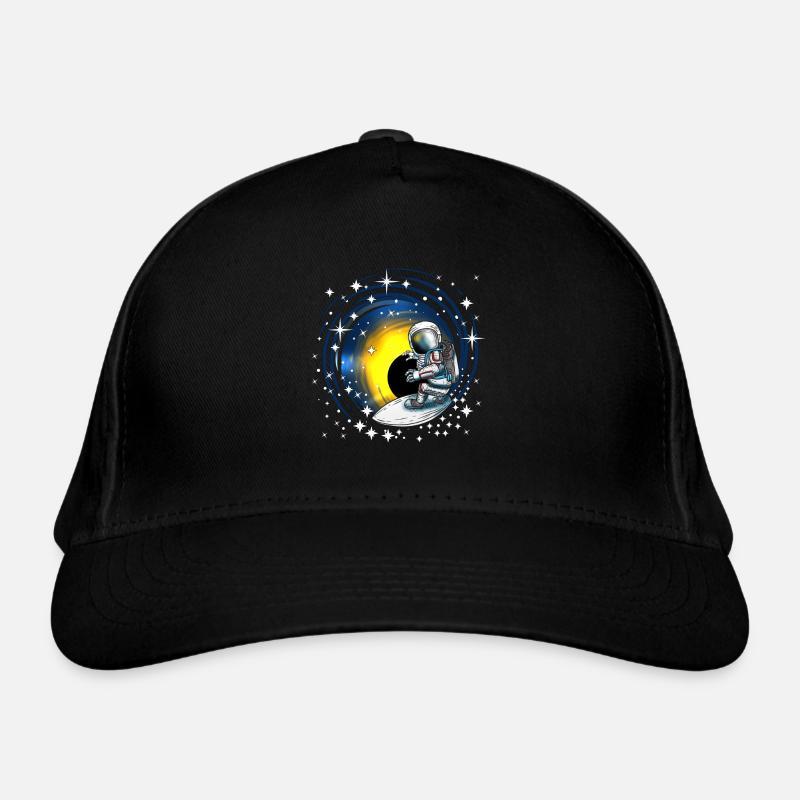 Surfer Kosmonaut Surfe über Galaxien Sonnensystem Bio-Baseballkappe