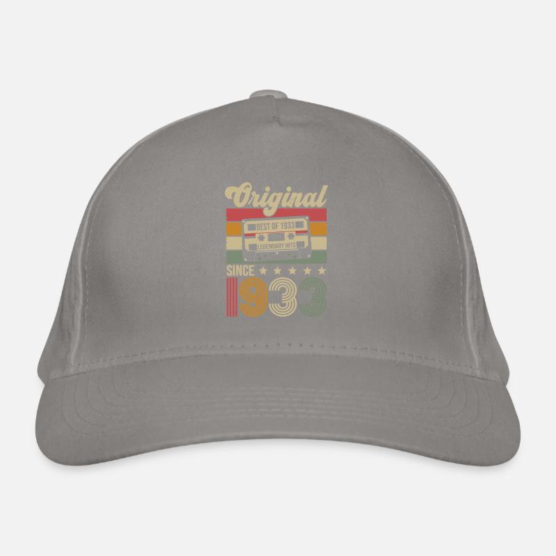 Vintage Geburtstag Original Geschenkidee 1933 Bio-Baseballkappe