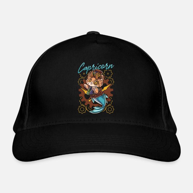 Chat steampunk capricorne zodiaque Casquette classique bio