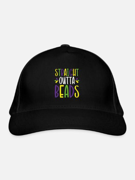 Directement à partir de perles - Casquette classique bio - noir - Devant