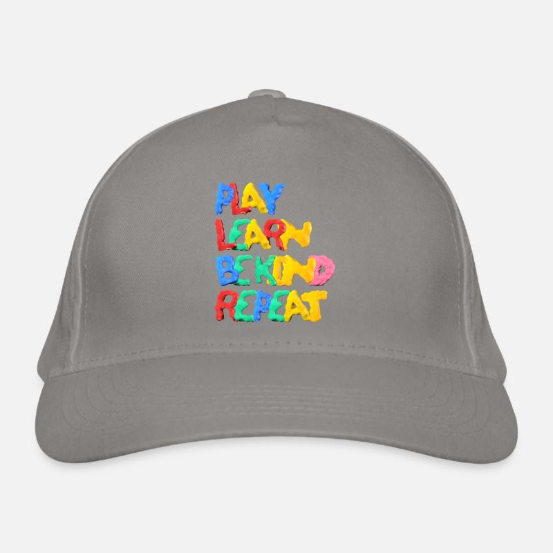 Play Learn Be Kind Repeat Anti Bullying Wavy Organic Baseball Cap