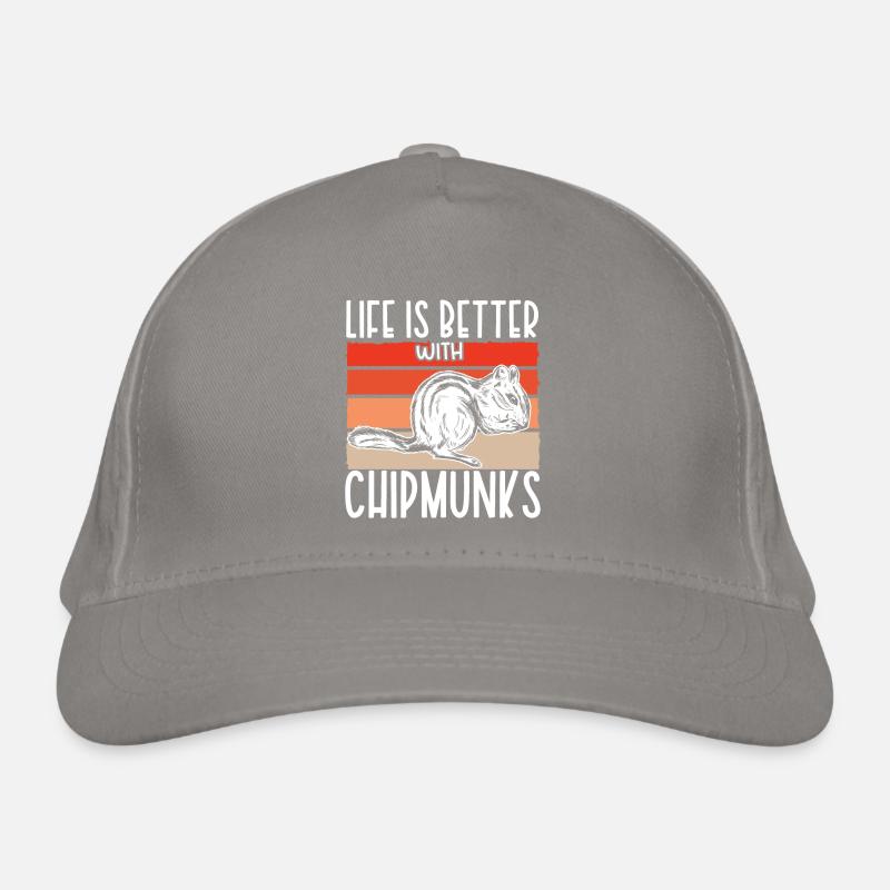 Chipmunk Rodent Gift Organic Baseball Cap