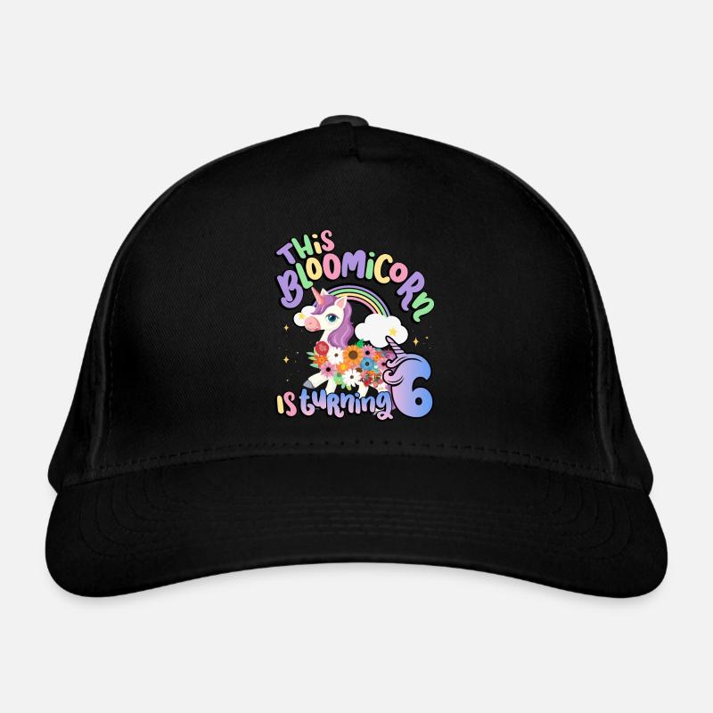 Bloomicorn Is Turning 6 Einhorn 6. Geburtstag Bio-Baseballkappe