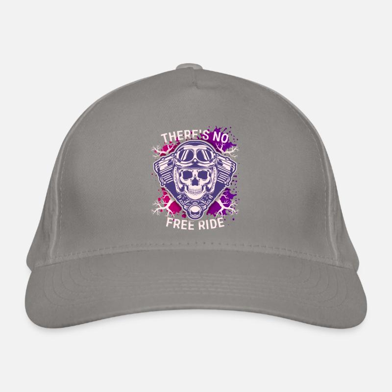 Motorradfahrer Totenkopf Skull lustiger Spruch Bio-Baseballkappe