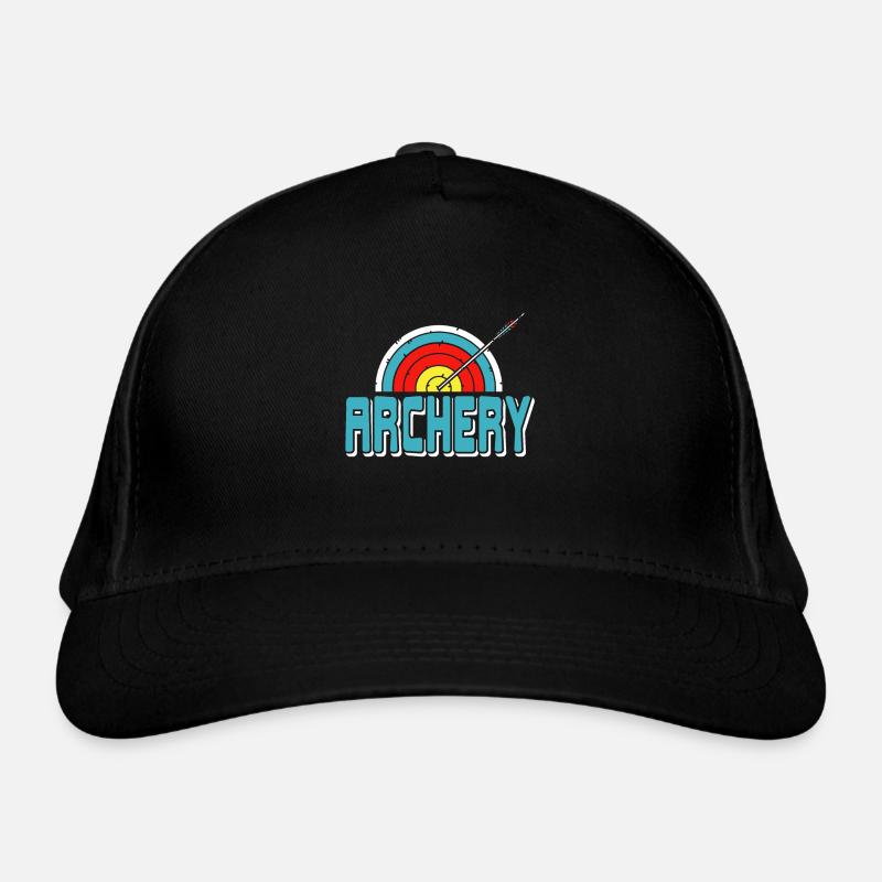 Archery with arrow and target Organic Baseball Cap