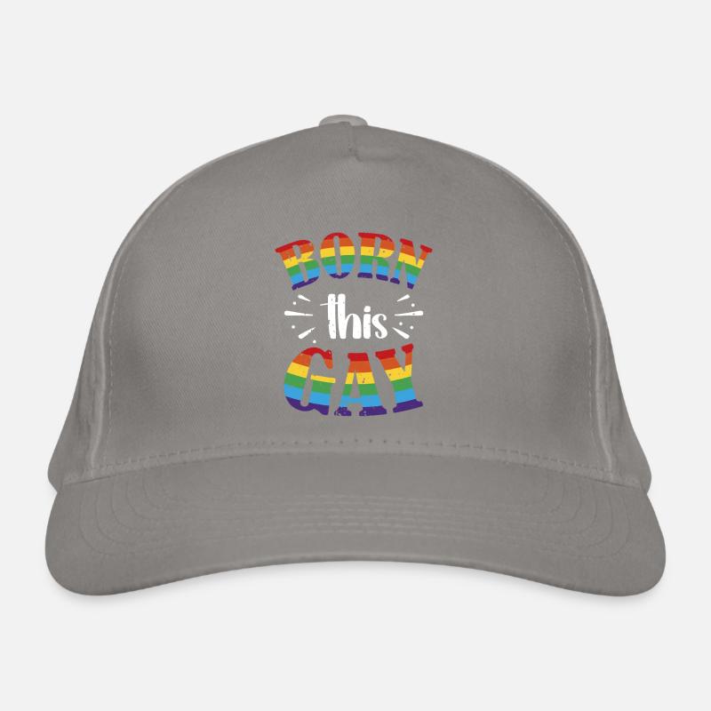 Né ce drapeau de la Gay Pride arc-en-ciel Casquette classique bio