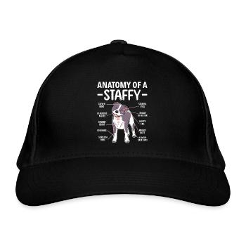 American Staffordshire Bull Terrier Staffy Dog - Organic Baseball Cap - black - Front