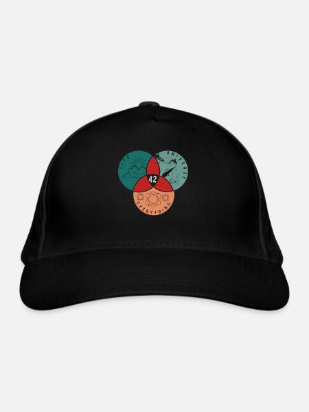 42 Univers de vie Tout - Casquette classique bio - noir - Devant