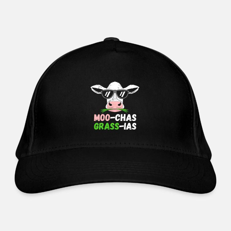 Moo chas Grass ias - Bio-Baseballkappe - Schwarz