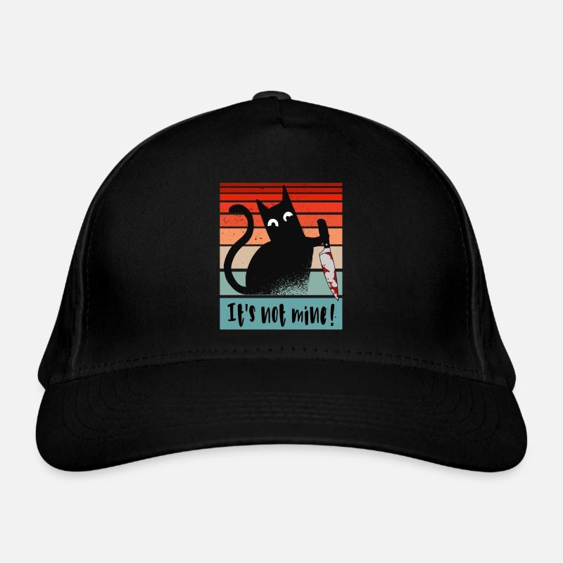 It’s not mine, Innocent Cat with knife Organic Baseball Cap