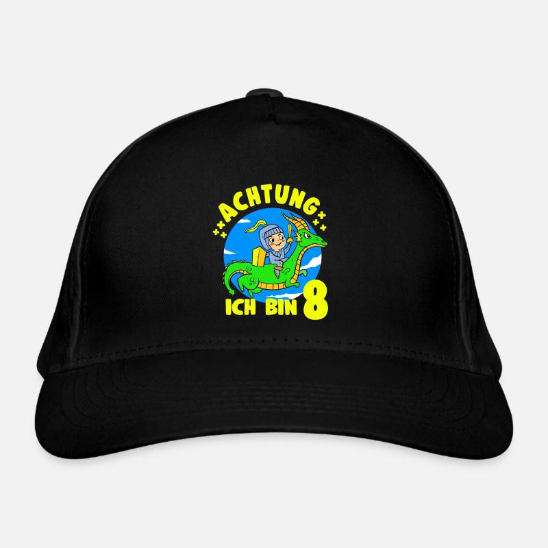 8. Geburtstag Junge Ritter Geburtstagsmotiv Idee Bio-Baseballkappe