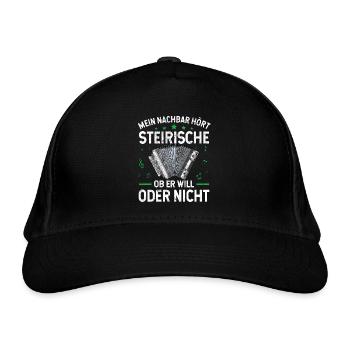 Steirische Harmonika Quetschn Ziachorgel - Bio-Baseballkappe - Schwarz - Vorne