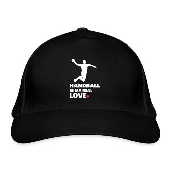 J’adore le handball - Casquette classique bio - noir - Devant