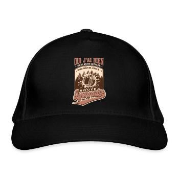 Proverbe Boule Lyonnaise Retraite - Casquette classique bio - noir - Devant