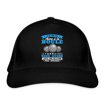 Boule Lyonnaise Cadeau amusant - Casquette classique bio - noir - Devant