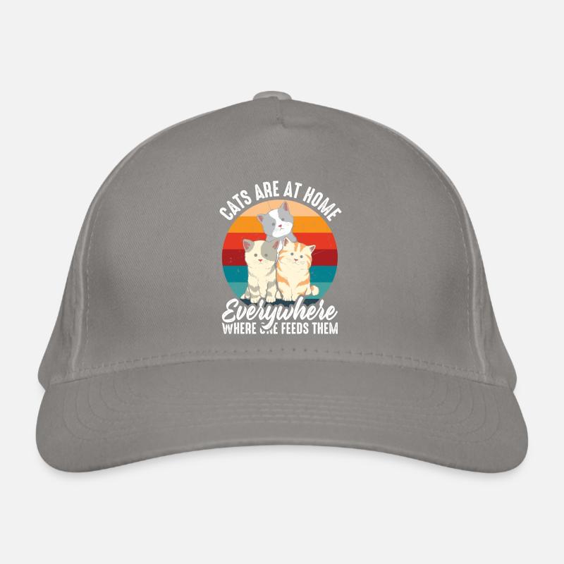 Les chats sont à la maison partout Casquette classique bio