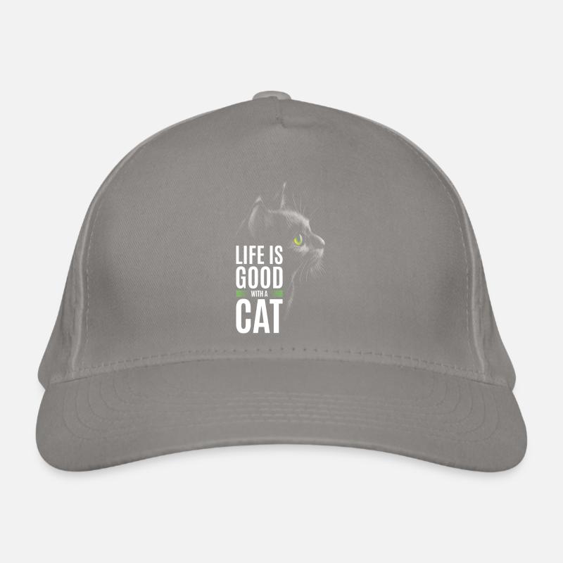 Das Leben Ist Gut Mit Einer Katze Bio-Baseballkappe