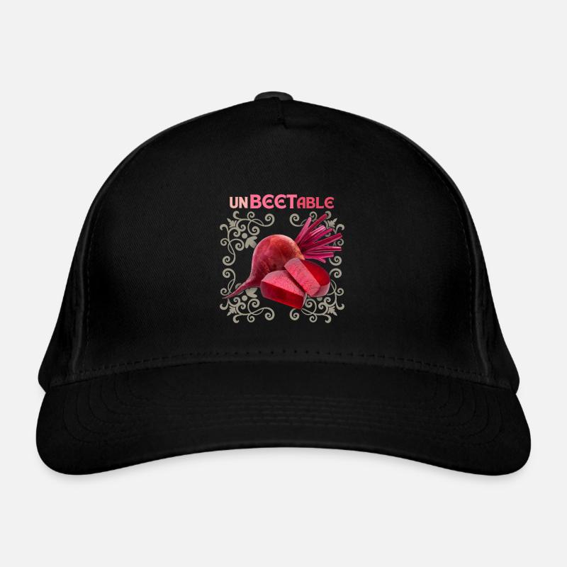 Beetroot, funny saying, Unbeetable Organic Baseball Cap