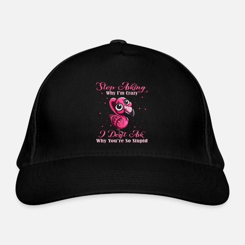 Niedlicher Flamingo Geschenk mit bösem Spruch Bio-Baseballkappe