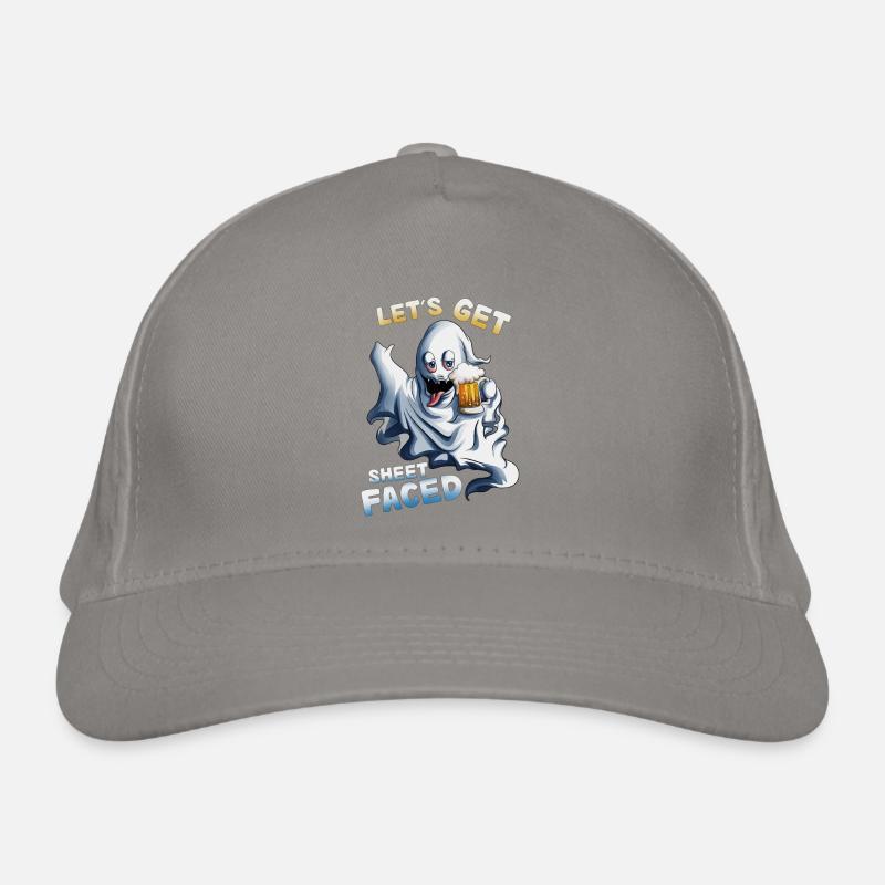 Let's Get Sheet Faced Beer Drinking on Halloween Organic Baseball Cap