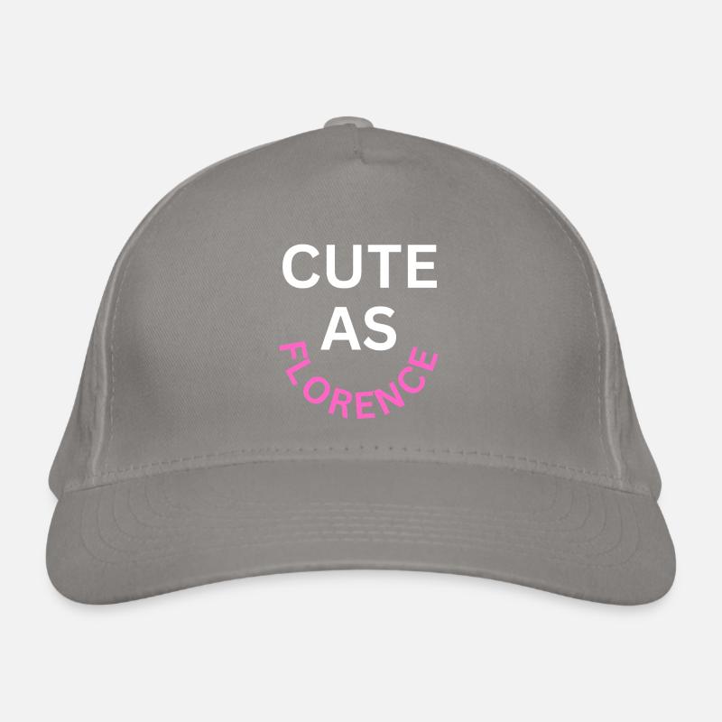 Cute as Florence Name Organic Baseball Cap