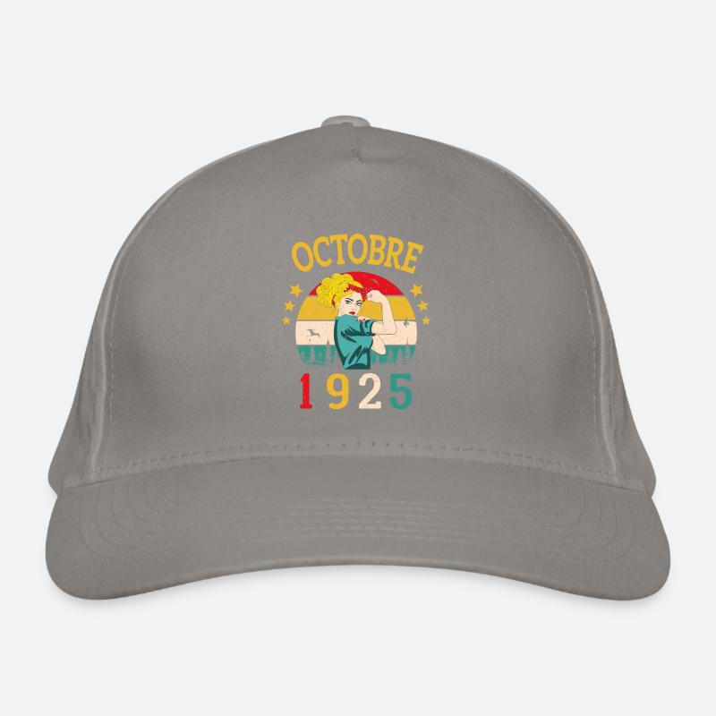 Octobre 1925 Anniversaire Vintage Idée Cadeau Casquette classique bio