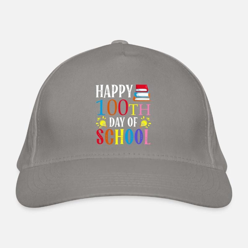 Joyeux 100e jour d’école Livres de devoirs Casquette classique bio