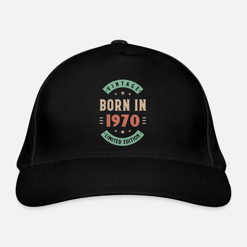 1970 - Année de construction 1970 - Naissance 1970 Casquette classique bio
