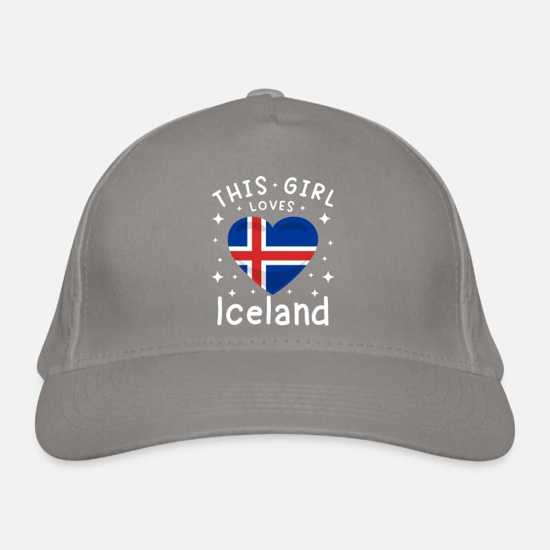 Drapeau de l’Islande Coeur Drapeau islandais Aspect utilisé Casquette classique bio