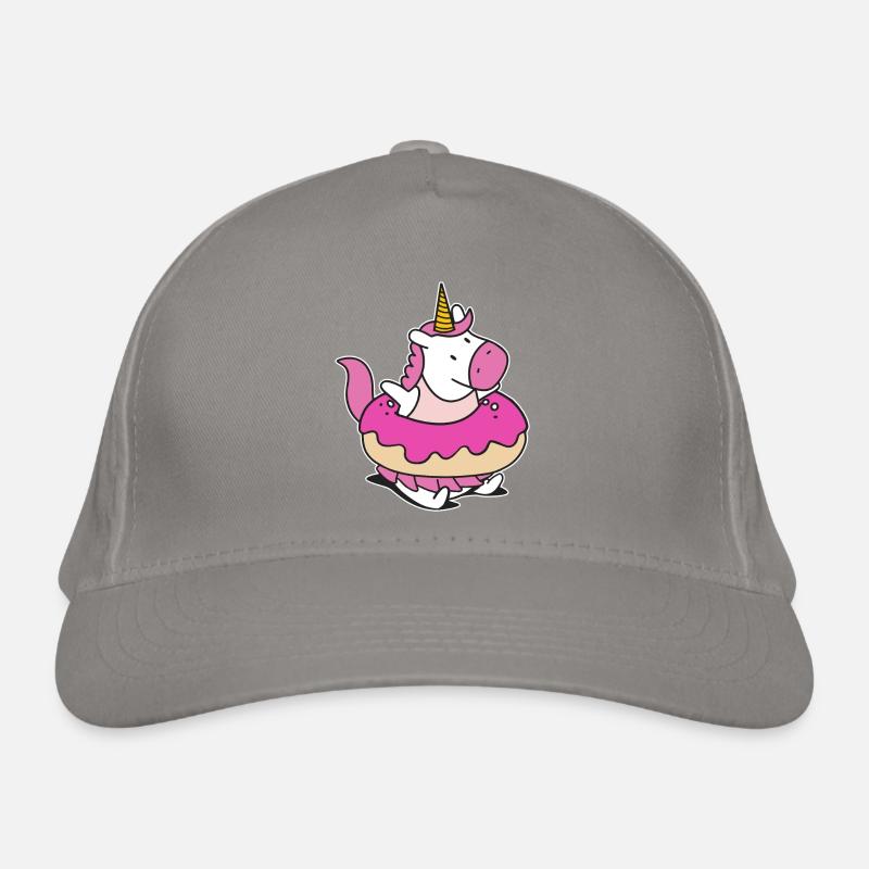 Rainbow Unicorn Float Floaty Donut Organic Baseball Cap