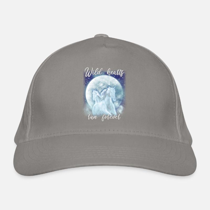 Wild Hearts Run Forever Mystische Pferde Freunde Bio-Baseballkappe