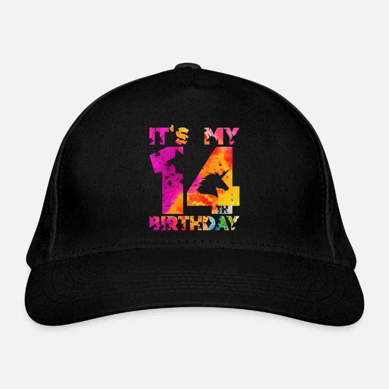 14E ANNIVERSAIRE LICORNE C’EST MON 14E ANNIVERSAIRE Casquette classique bio