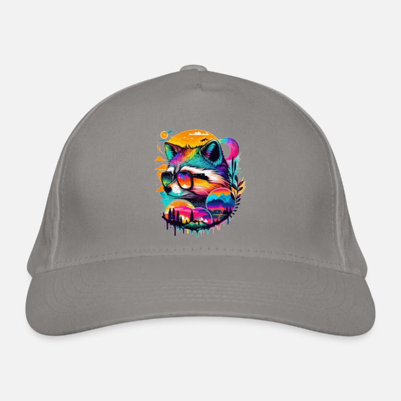 Fox Master Lamp in Cool with Sunglasses Organic Baseball Cap