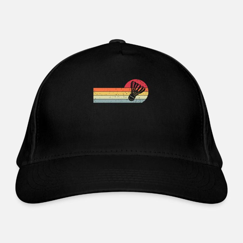 Badminton Retro Vintage Organic Baseball Cap