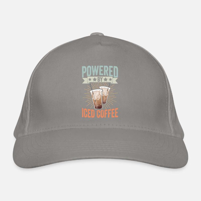 Powered By Iced Coffee Funny Caffeinated Iced Bio-Baseballkappe