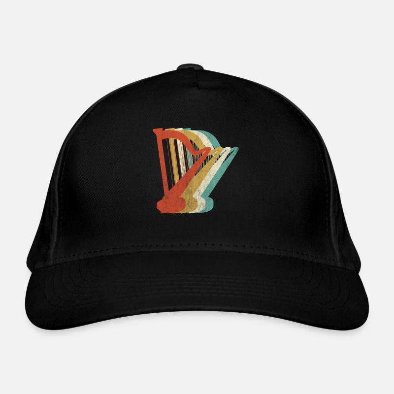 Retro Harp Instrument Organic Baseball Cap