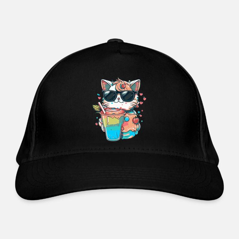 L’amour du chat en style cocktail Casquette classique bio