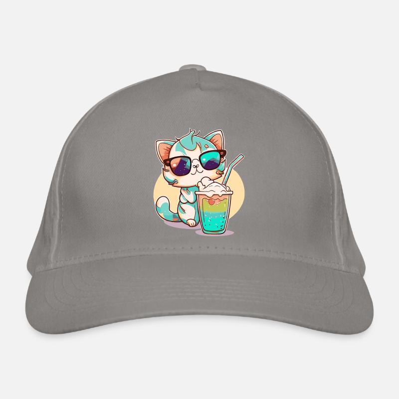 Chat sur la plage Casquette classique bio