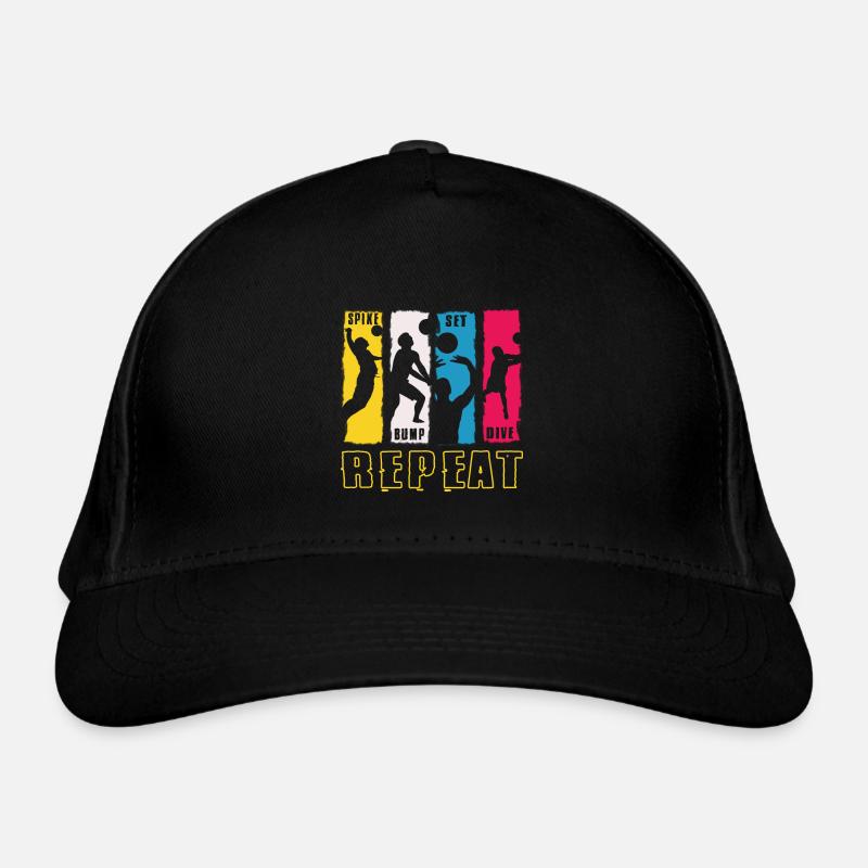 Spike Bump Set Dive Repeat Volleyball Design cadeau Casquette classique bio