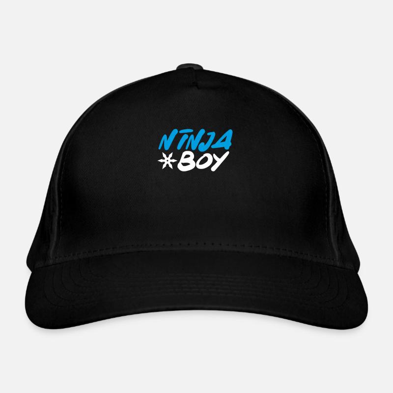 Blue ninja boy Organic Baseball Cap