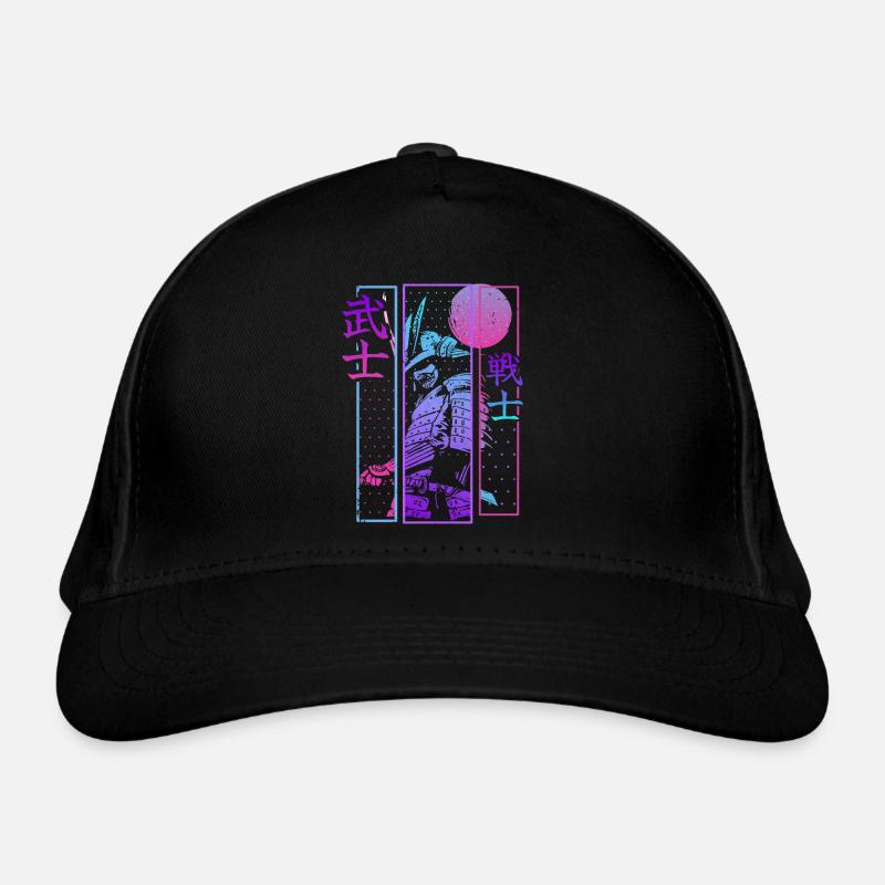 samurai warrior vaporwave japanese aesthetics Organic Baseball Cap