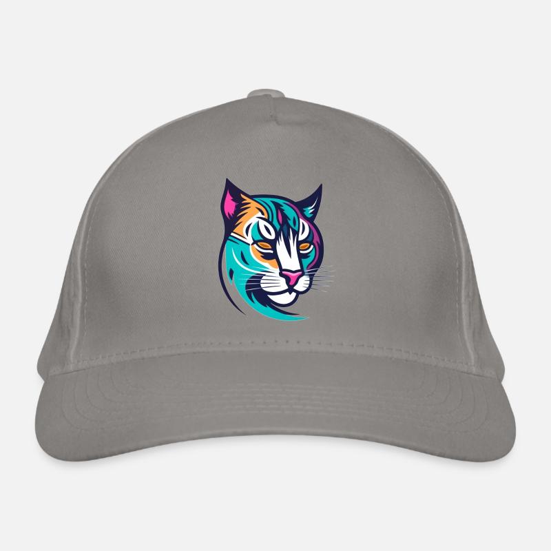 Bunt stilisierter Luchs Bio-Baseballkappe