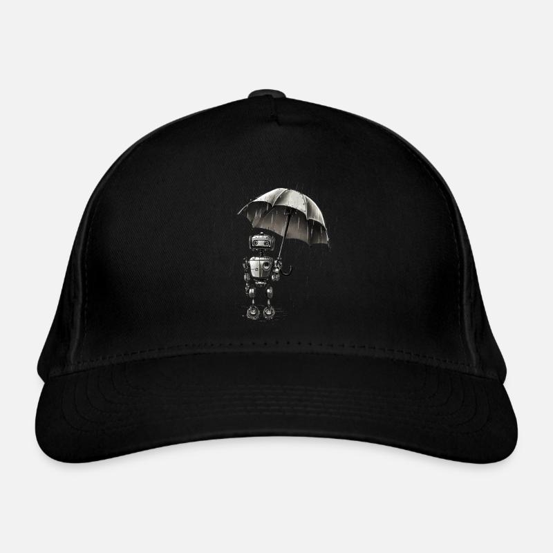 Robot sous la pluie - Casquette classique bio - noir