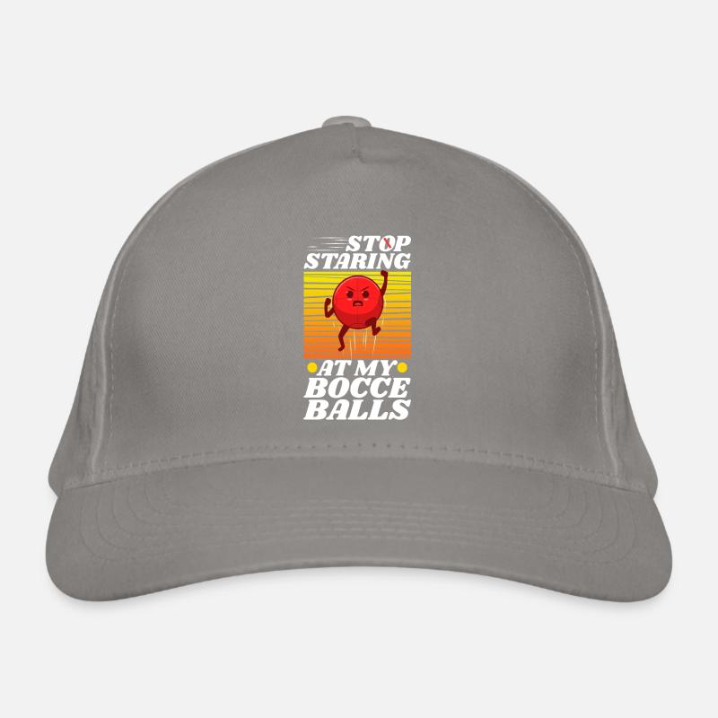 Arrête de regarder mes boules de pétanque Casquette classique bio