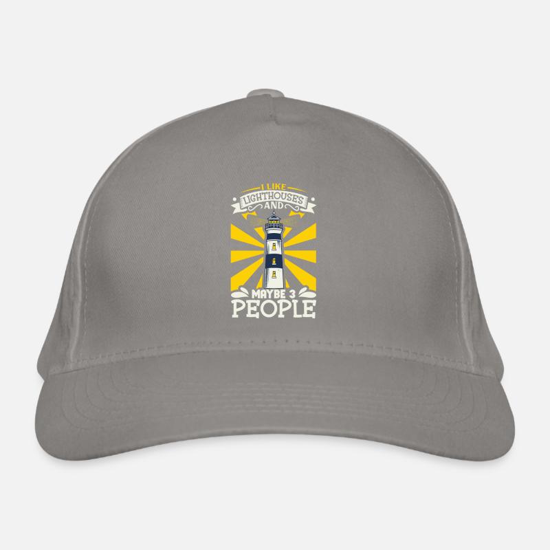 Lighthouse Seaside Nautical I Love Lighthouse Organic Baseball Cap