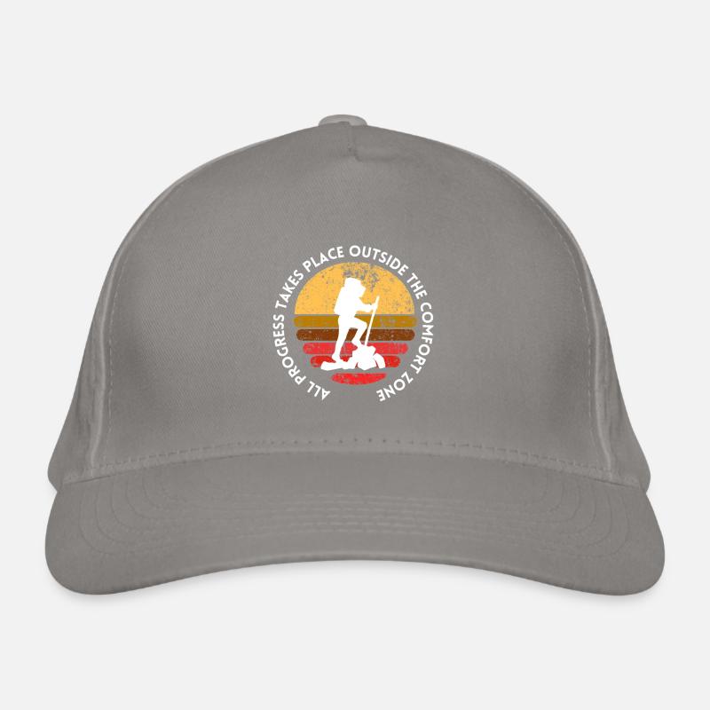 Hiking progress outside the comfort zone Organic Baseball Cap