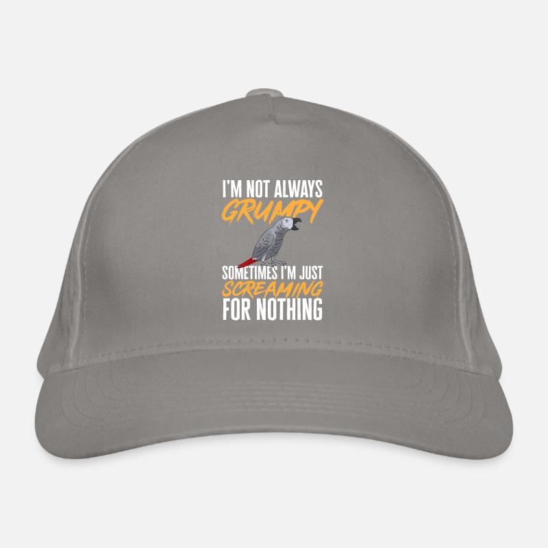 Graupapagei African Grey Parrot Papagei Organic Baseball Cap
