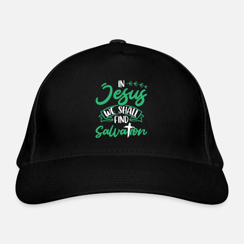 In Jesus we will find salvation Bible verse Organic Baseball Cap